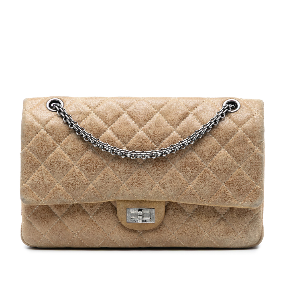 Pre-Loved Chanel Reissue 2.55 Aged Metallic Calfskin Double Flap 227